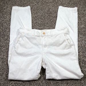 Chino Anthropologie White Rainbow Speckle Pant 26